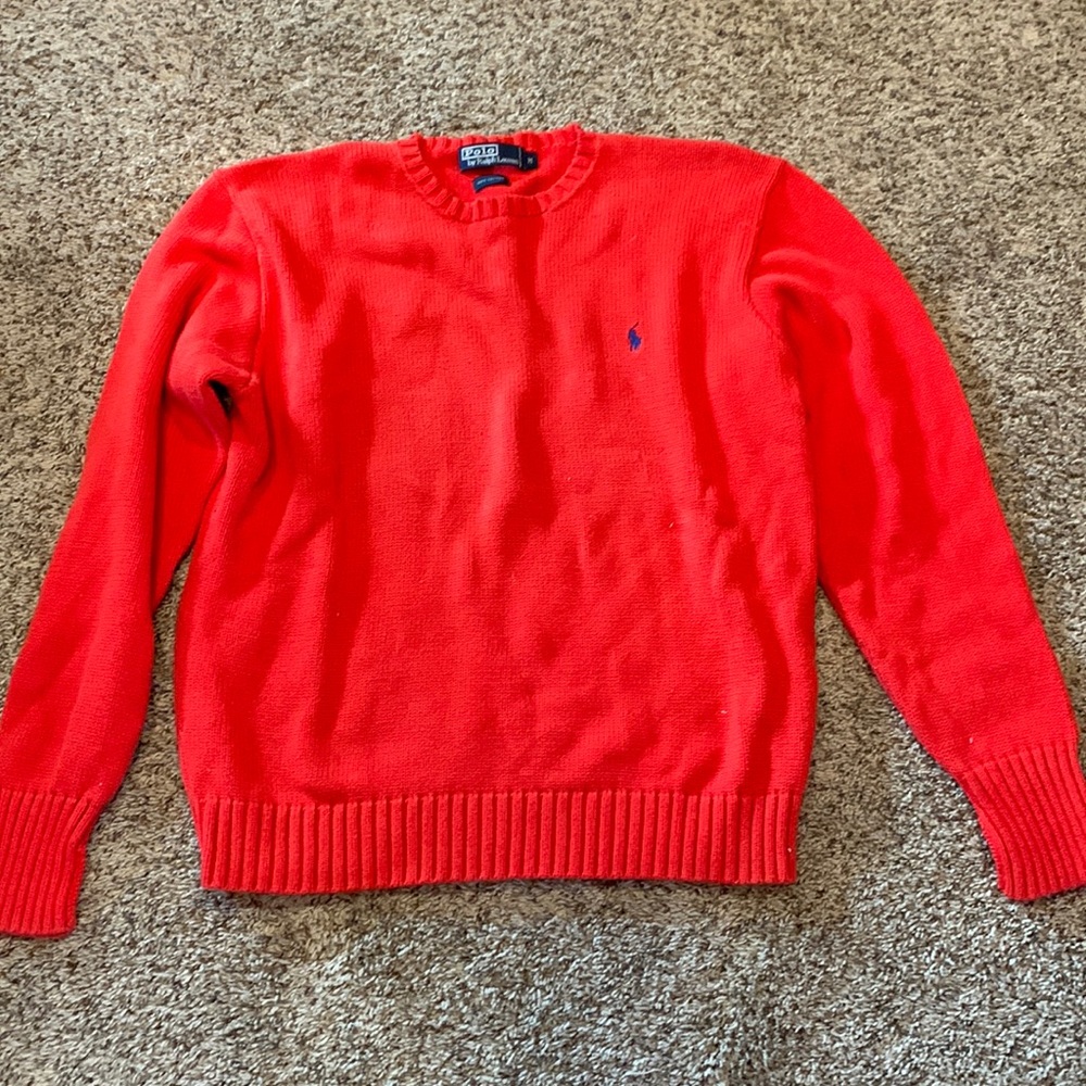 Womens Ralph Lauren Size M Red Vintage Sweater